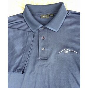 Akwa‎ Polo Shirt Mens Large Navy Classic Fit Short Sleeve Made in the USA